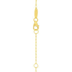 14k Yellow Gold Polished Heart Link Chain Necklace