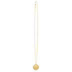 Baroque Round Pendant and Necklace in 14K Yellow Gold