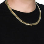 14k Yellow Gold Classic Miami Cuban Solid Chain (10.10 mm)