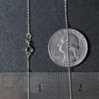 18k White Gold Diamond Cut Cable Link Chain (1.10 mm)