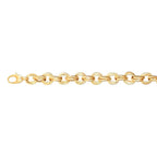Twisted Double Link Bracelet in 14k Yellow Gold (11.80 mm)