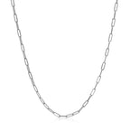 14k White Gold Adjustable Paperclip Chain (1.50 mm)