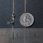 14k White Gold Adjustable Paperclip Chain (1.50 mm)