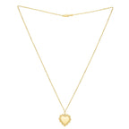 Baroque Heart Necklace in 14K Yellow Gold