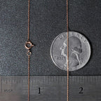 14k Rose Gold Diamond Cut Cable Link Chain (0.68 mm)