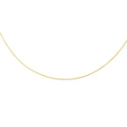 14k Yellow Gold Thin Motif Round Omega Necklace