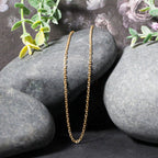 18k Yellow Gold Diamond Cut Cable Link Chain (1.90 mm)