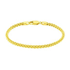 14k Yellow Gold Light Weight Wheat Bracelet  (3.20 mm)