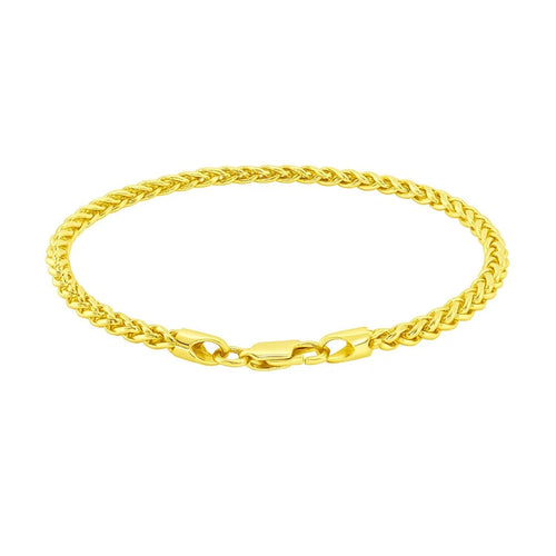 14k Yellow Gold Light Weight Wheat Bracelet (3.20 mm)