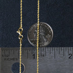 10k Yellow Gold Solid Diamond Cut Rope Chain (1.40 mm)