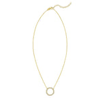 14K Yellow Gold Diamon Oro Circle Necklace