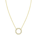 14K Yellow Gold Diamon Oro Circle Necklace
