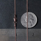 14k Rose Gold Round Wheat Chain (1.00 mm)