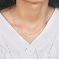14k Rose Gold Round Wheat Chain (1.00 mm)