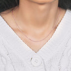 14k Rose Gold Round Wheat Chain (1.00 mm)
