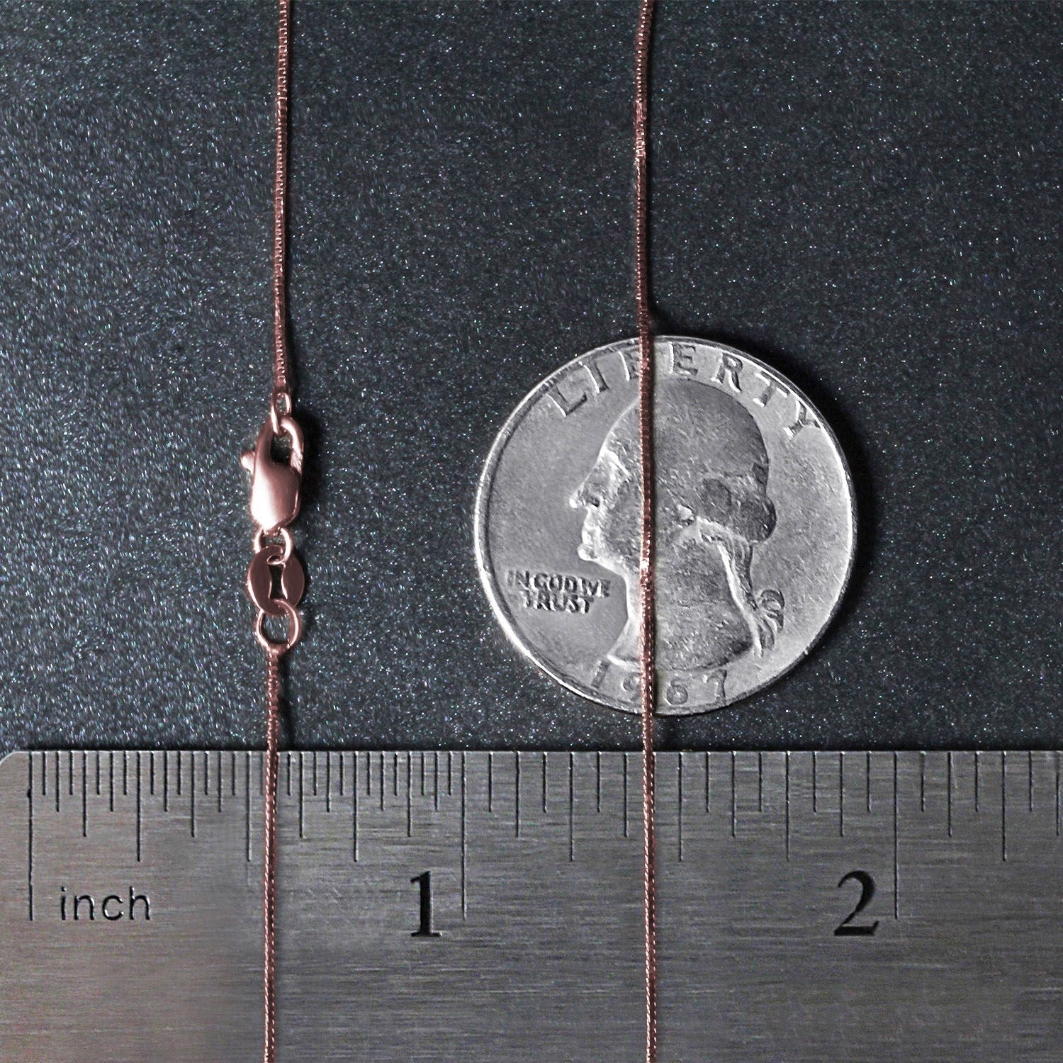 18k Rose Gold Classic Box Chain (0.60 mm)