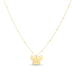 14k Yellow Gold Ppillon Butterfly Necklace