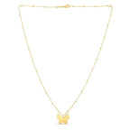 14k Yellow Gold Ppillon Butterfly Necklace