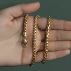 14k Yellow Solid Gold Diamond Cut Round Franco Chain (4.60 mm)