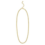 Two Tone Beaded Chain Necklace in 14K Gold