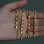 10k Yellow Gold Miami Cuban Semi Solid Chain (4.50 mm)