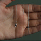 18k White Gold Diamond Cut Cable Link Chain (0.80 mm)