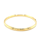10k Yellow Gold Botanical Pattern Florentine Bangle (5.00 mm)