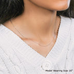 14k White Gold Diamond Cut Cable Link Chain (0.68 mm)