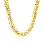 14k Yellow Gold Classic Miami Cuban Solid Chain (9.20 mm)