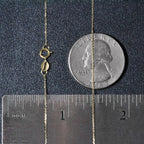 14k Yellow Gold Diamond Cut Cable Link Chain (0.68 mm)