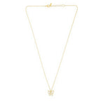 14k Yellow Gold High Polish Butterfly Pearl Paste Necklace