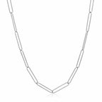 14k White Gold Wire Paperclip Chain (2.7 mm)