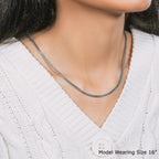 14k White Gold Solid Round Box Chain (2.5 mm)