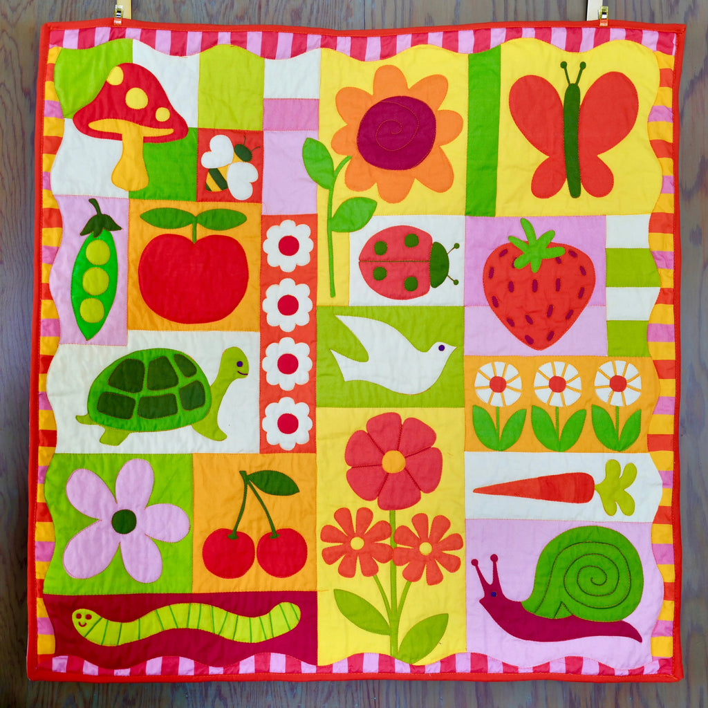 Garden Charms Quilt Kit - Pink/ Green With Love by Kristy
