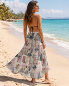 Baha Ranch Painted Cowgirl Beach Swim Coverup Skirt Baha Ranch Western Wear