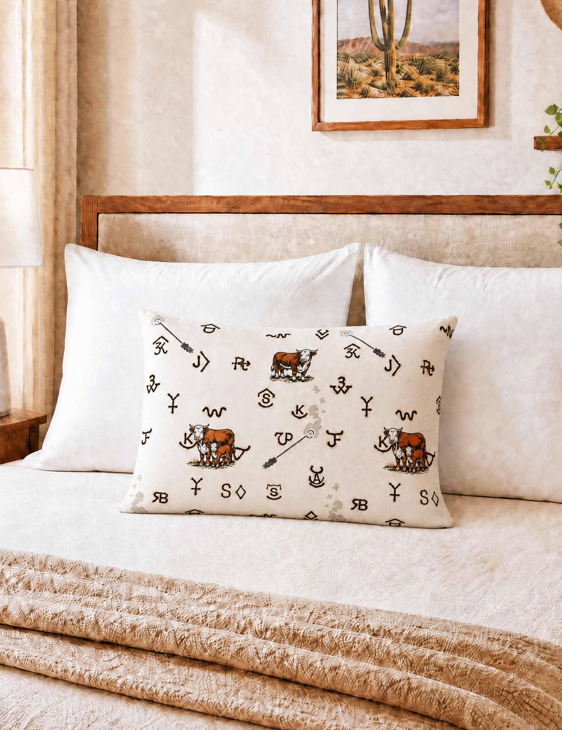 Baha Ranch Hereford Brands Pillowcase Made in America Baha Ranch Western Wear