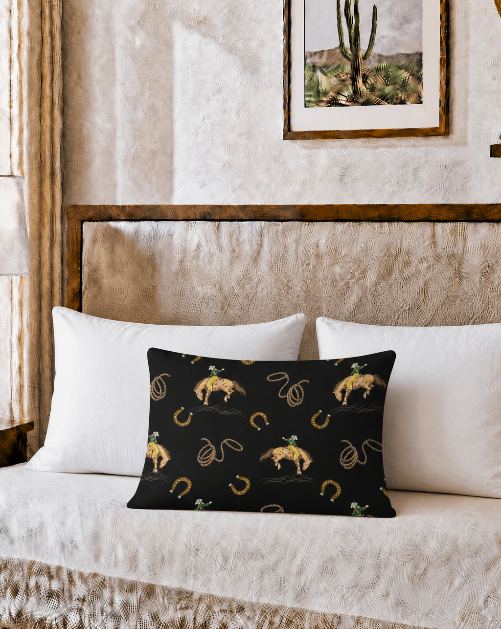 Baha Ranch Rodeo Cowboy Pillowcase Made in America Baha Ranch Western Wear