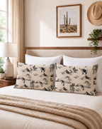 Baha Ranch Ranch Life Beige Pillowcase Made in America Baha Ranch Western Wear