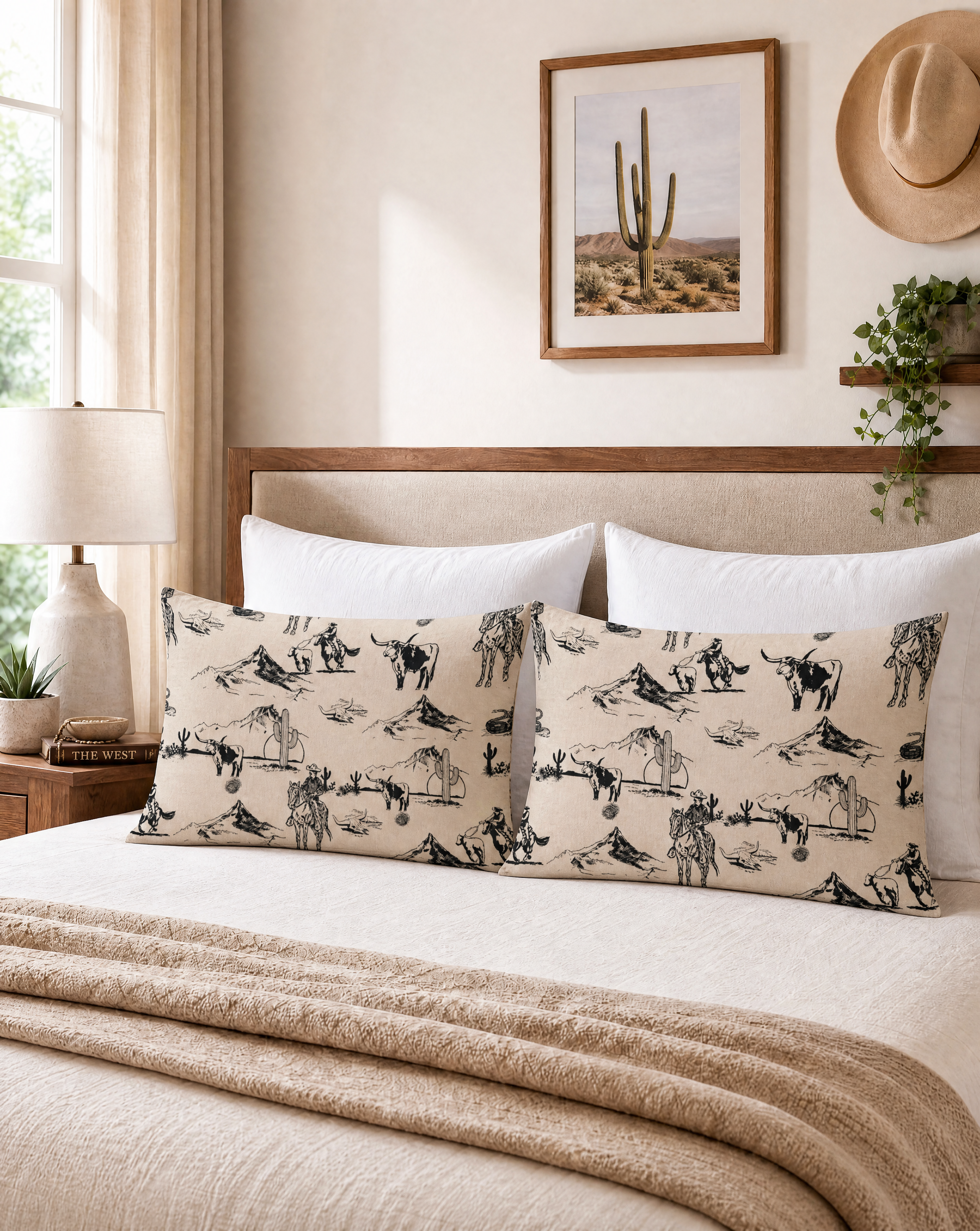 Baha Ranch Ranch Life Beige Pillowcase Made in America Baha Ranch Western Wear