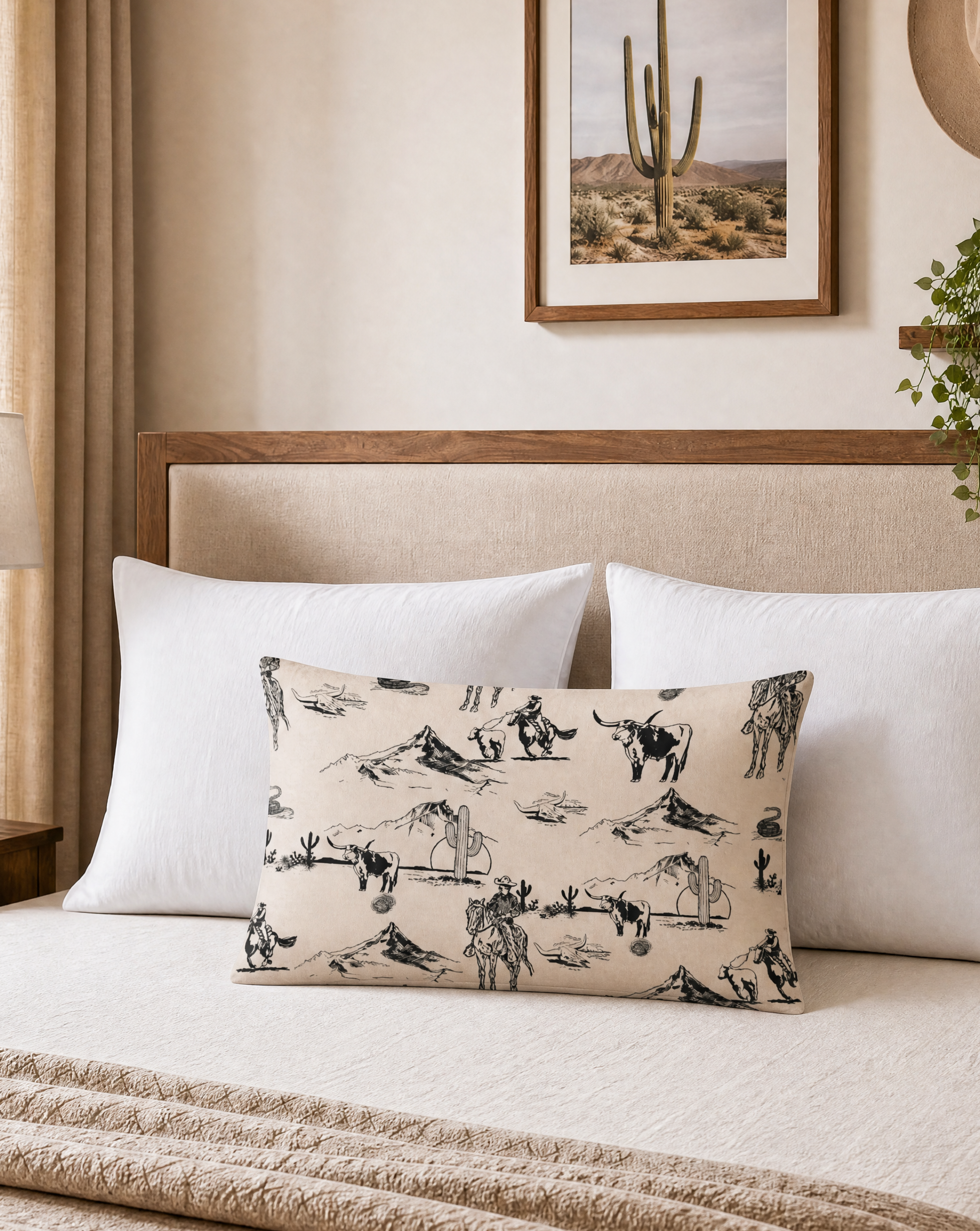 Baha Ranch Ranch Life Beige Pillowcase Made in America Baha Ranch Western Wear
