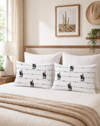 Baha Ranch Saddle Up Pillow Case White Made in America Baha Ranch Western Wear