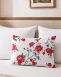 Baha Ranch Red Floral Pillowcase Made in America Baha Ranch Western Wear