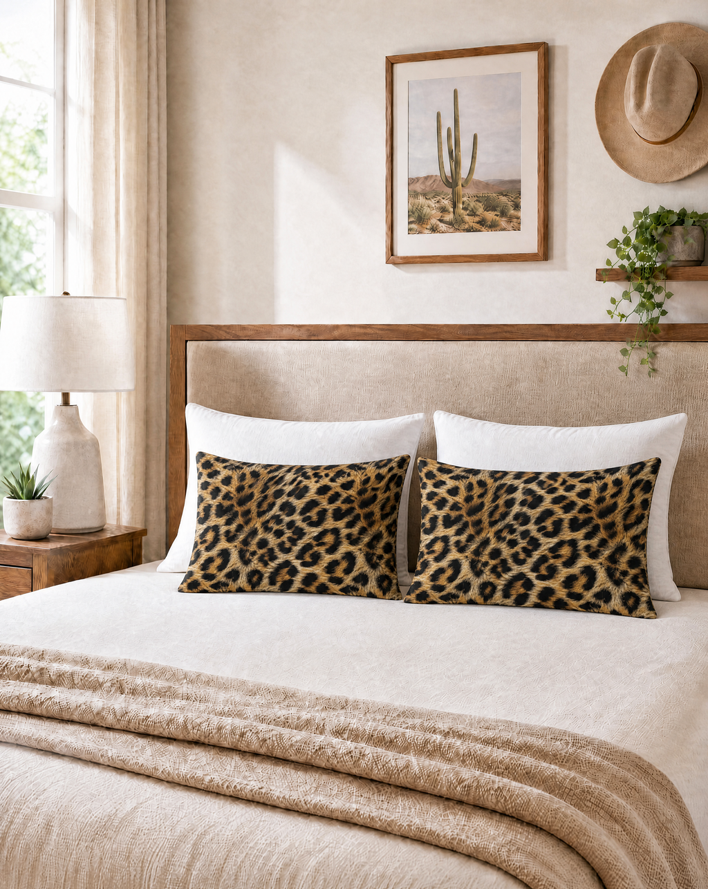 Baha Ranch Leopard Pillow Case Made in America Baha Ranch Western Wear
