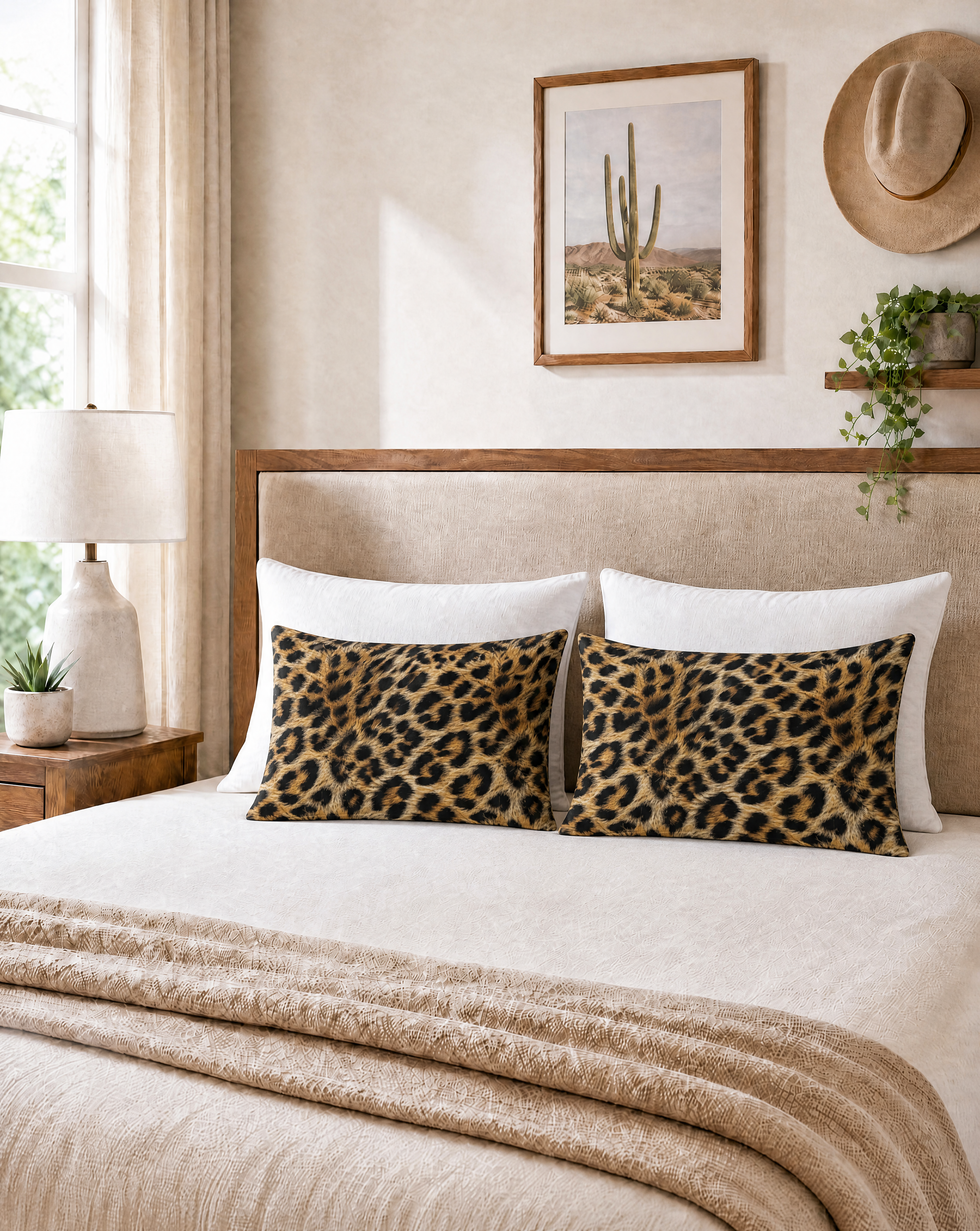 Baha Ranch Leopard Pillow Case Made in America Baha Ranch Western Wear