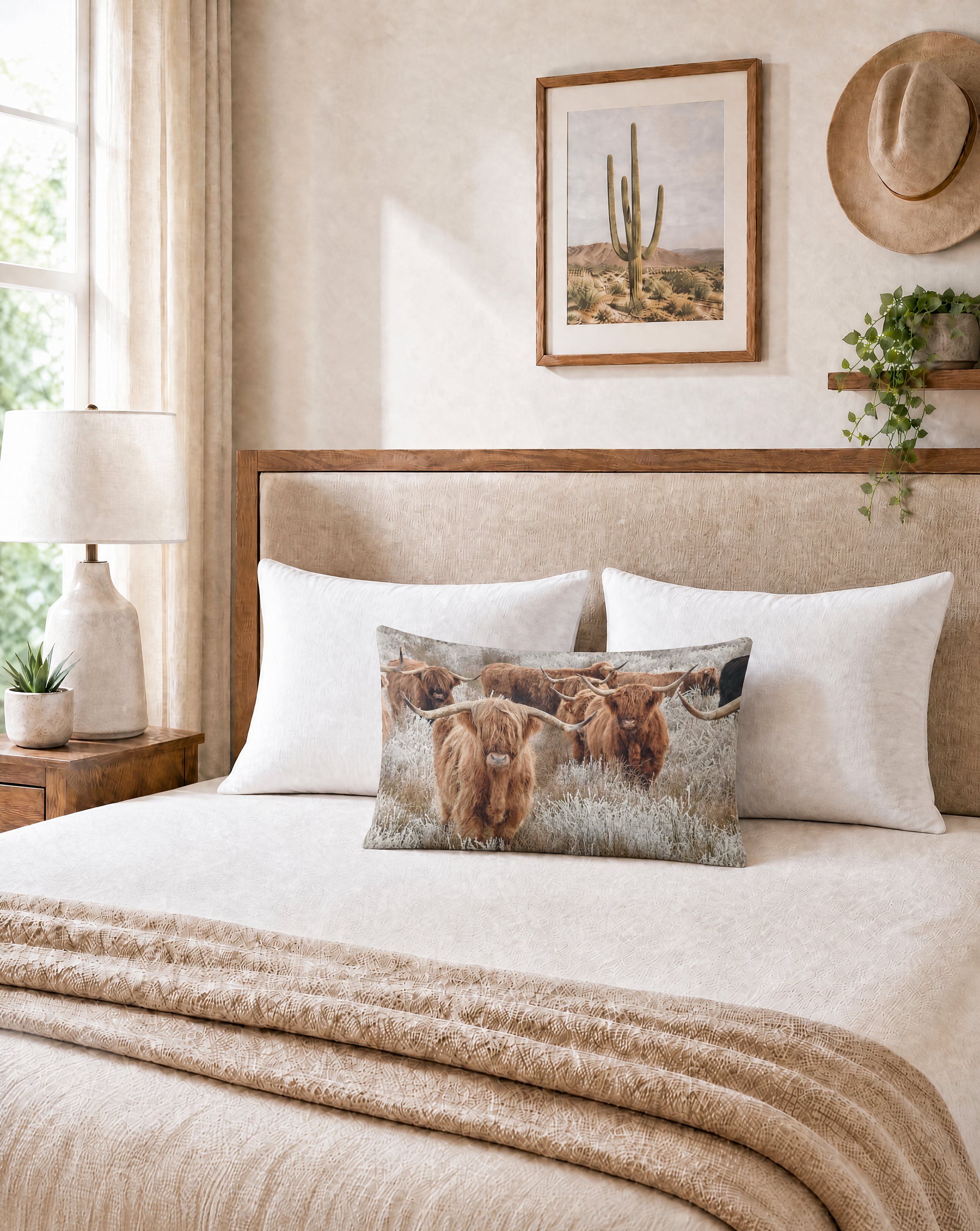 Baha Ranch Highland Herd Pillowcase Made in America Baha Ranch Western Wear