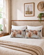 Baha Ranch Highland Herd Pillowcase Made in America Baha Ranch Western Wear