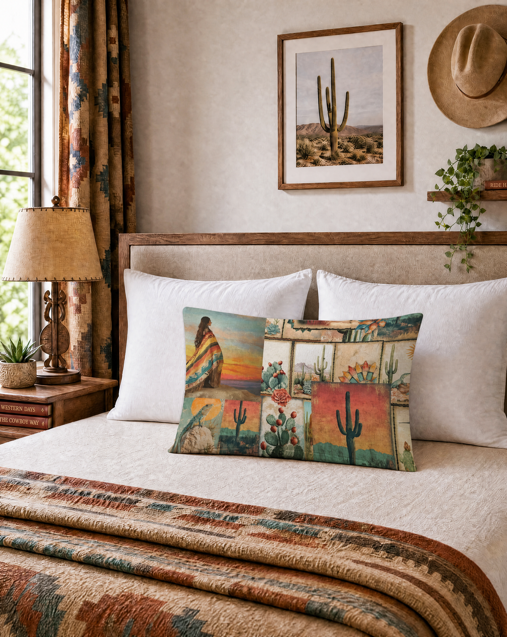 Pictures of the Southwest Queen Size Pillow Case Made in America Baha Ranch Western Wear