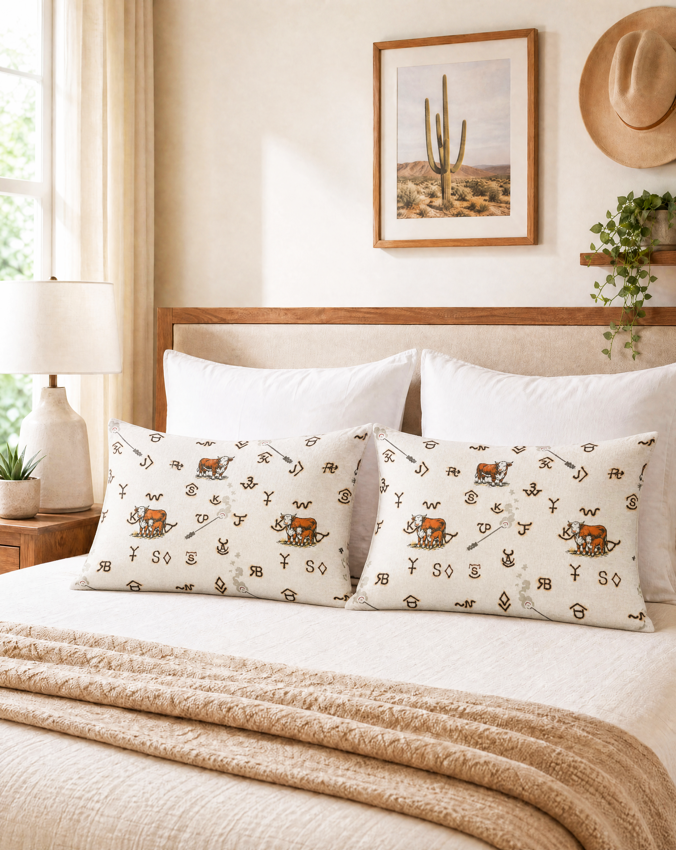 Baha Ranch Hereford Brands Pillowcase Made in America Baha Ranch Western Wear