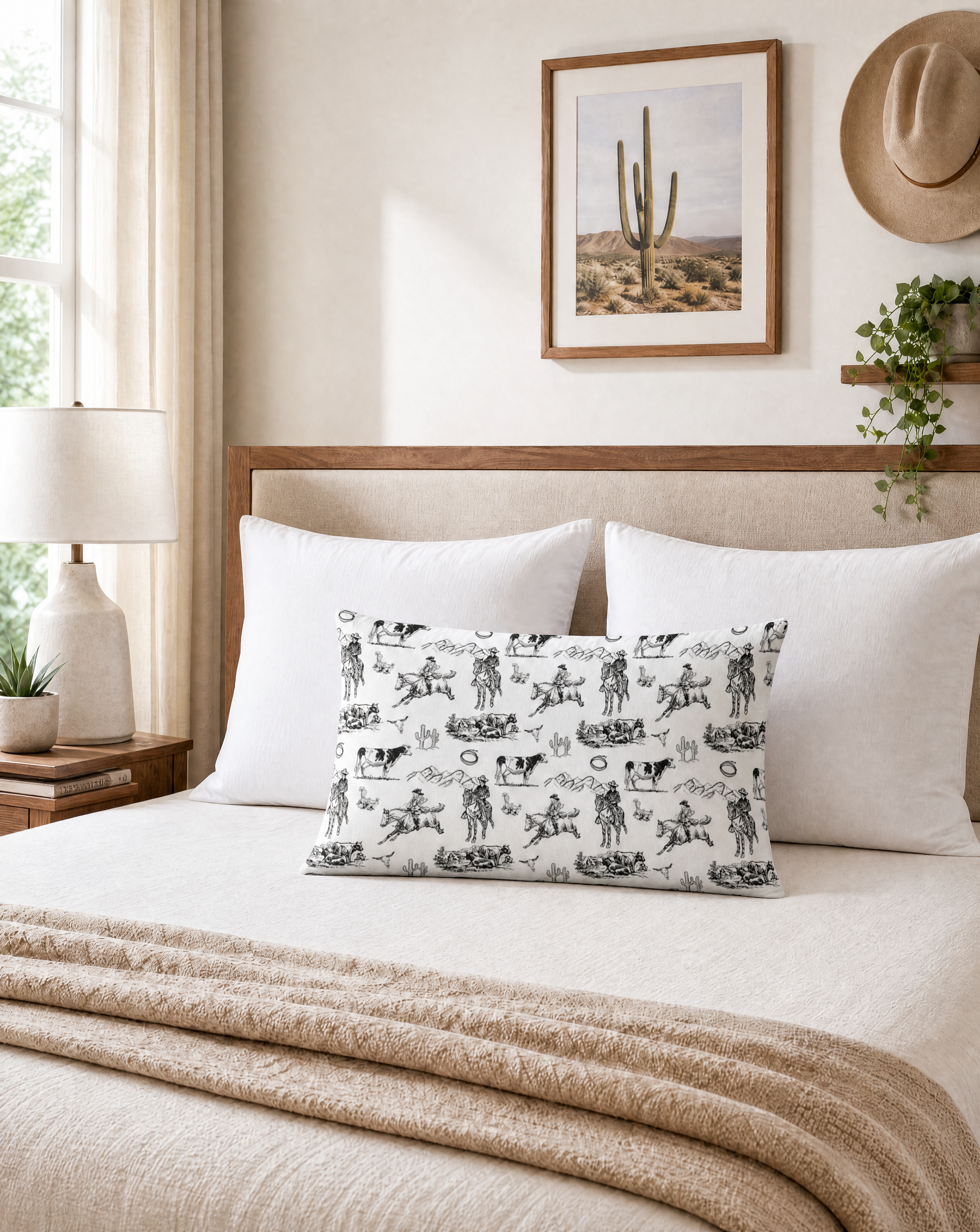 Baha Ranch Ranch Life Pillow Case White Made in America Baha Ranch Western Wear