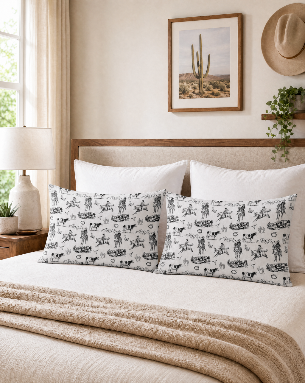 Baha Ranch Ranch Life Pillow Case White Made in America Baha Ranch Western Wear